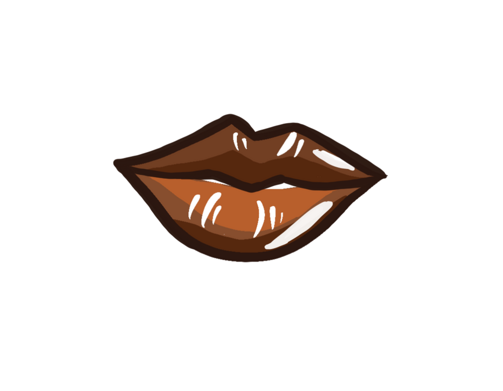 Super shiny 2” by 1” vinyl sticker inspired by my signature glossy brown lips!   