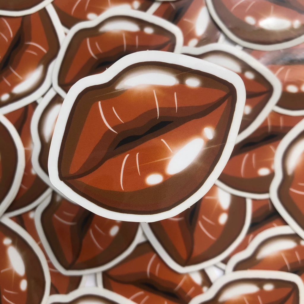 Vinyl clear lip sticker inspired by my beautiful client Kitty Ca$h 