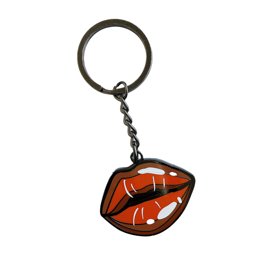 MADE FROM 100% ALLOY METAL, MY HEAVY METAL KEYCHAIN WILL NOT RUST OR TARNISH. INSPIRED BY KITTY CA$H, THIS IS THEE LIP GLOSS KEYCHAIN.